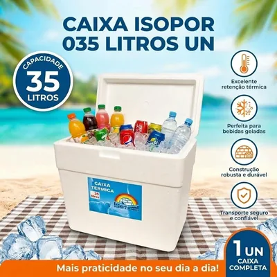 Caixa Isopor 035 Litros Styro / Isoterm Un