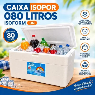 Caixa Isopor 080 Litros Un