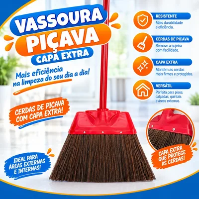 Vassoura Piacava Capa Extra (ED48) Un
