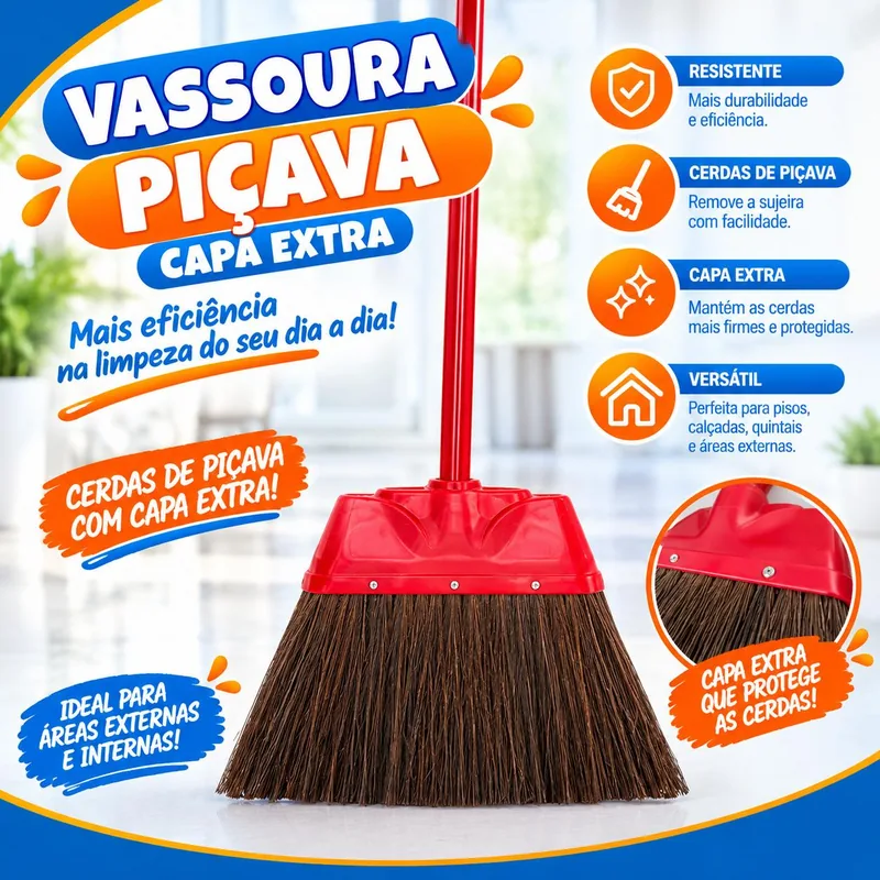 Vassoura Piacava Capa Extra (ED48) Un