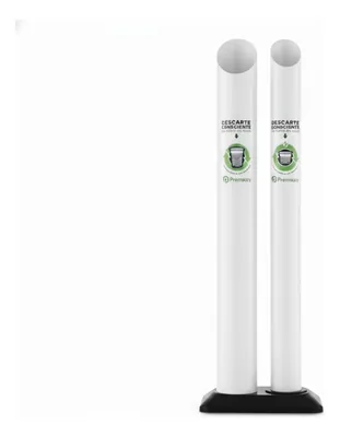 Suporte Pvc Lixo Copos Agua/cafe Premisse Branco (34027001)