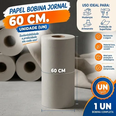 Papel Bobina Jornal 60 Cm (klabin) Un