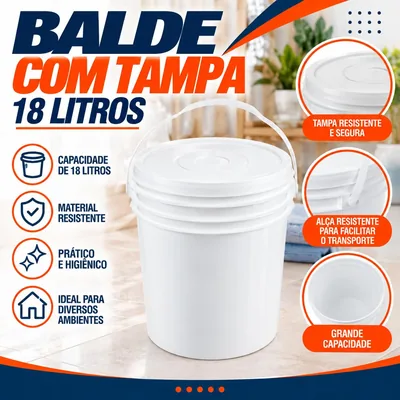 Balde C/tp 18 Lts Jaguar (3039)