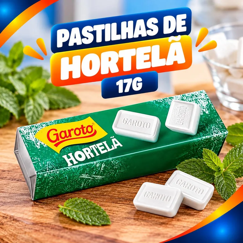 Pastilhas de Hortelã Garoto 17G
