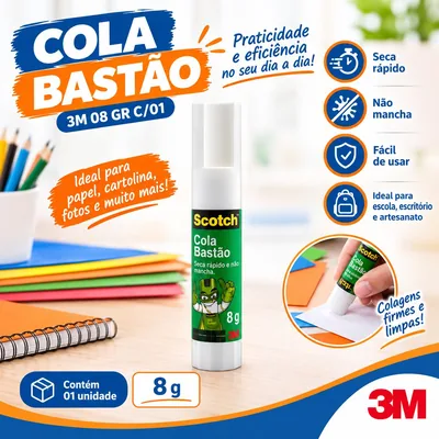 Cola Bastao 3M 08 Gr C/01 (132335)