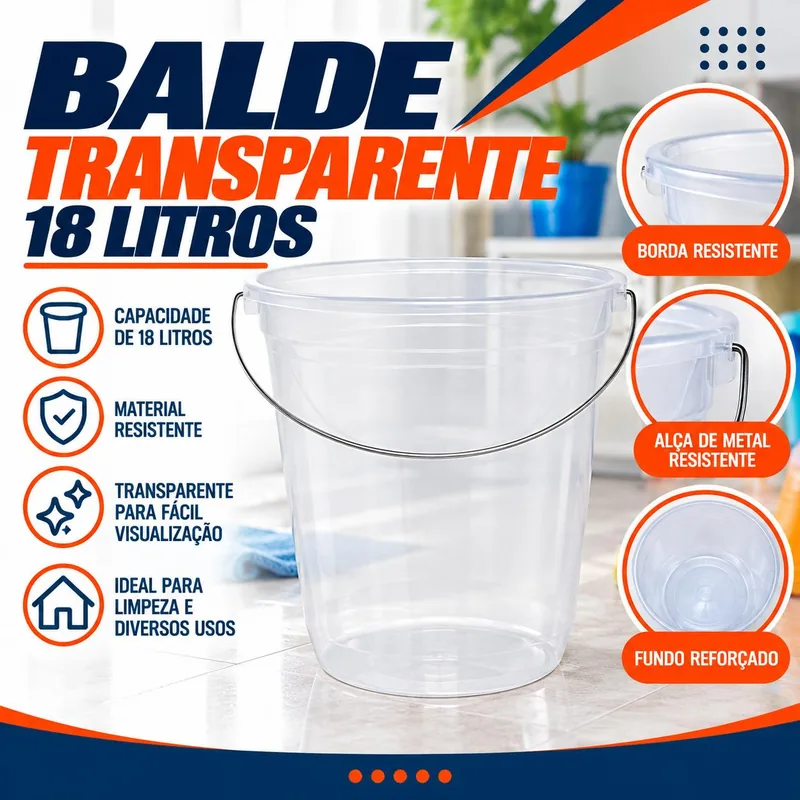 Balde Trans. 18 Litros (alca Metal.) Jaguar (0517)
