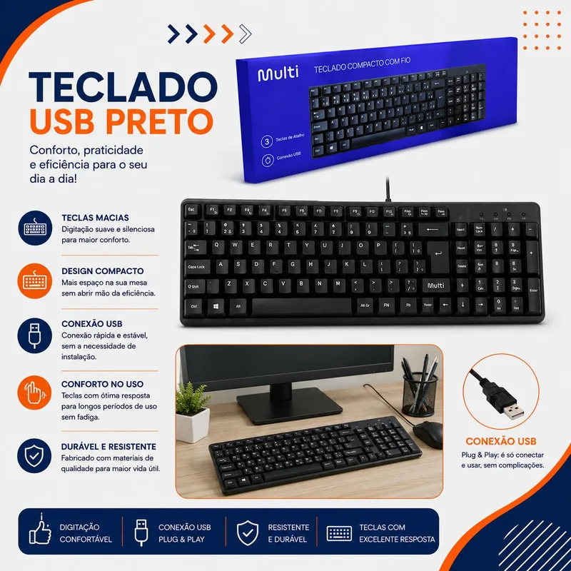 Teclado Usb Preto (111552)