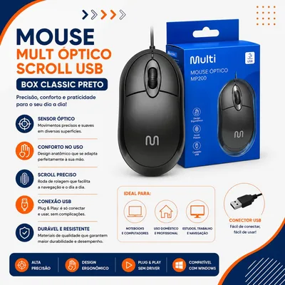 Mouse Mult Optico Scroll Usb Box Classic Preto (75953)