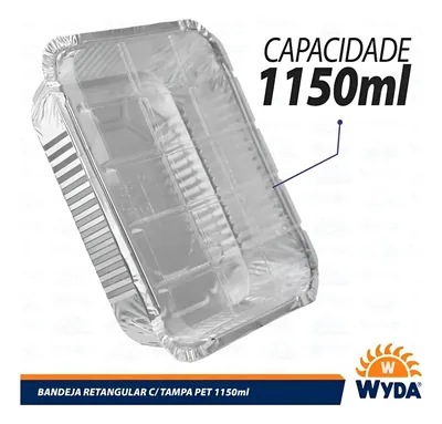 Bandeja D-5FS 1150ML C/tp Pet C/10 Wyda