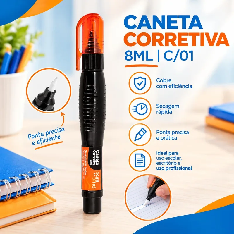 Caneta Corretiva 8ML Jocar C/01