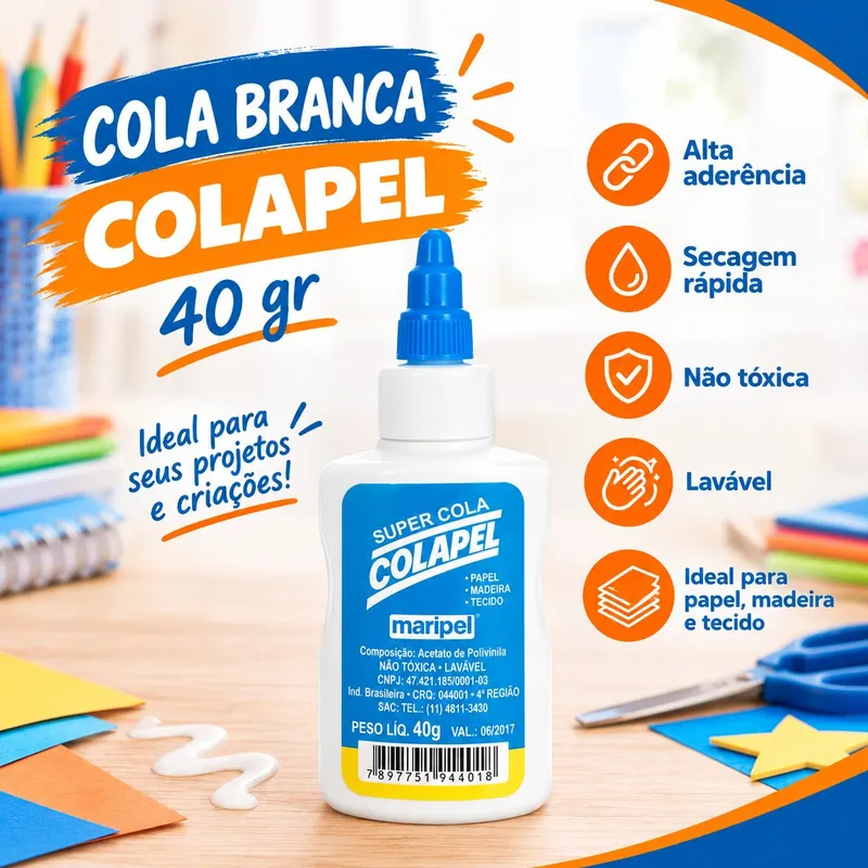 Cola Branca Maripel Colapel 40 Gr C/01