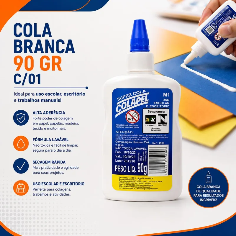 Cola Branca Maripel Colapel 90 Gr (105338) C/01