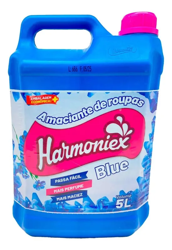 Amaciante de Roupas Blue Harmoniex - 5 Lts