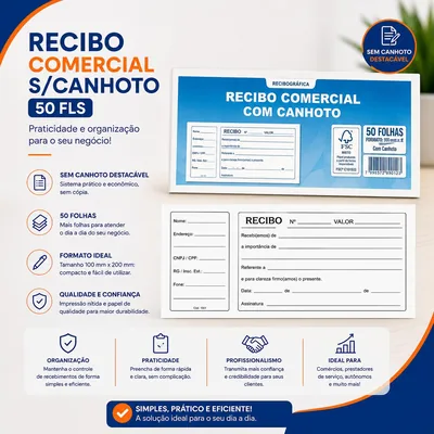 Recibo Comercial S/canhoto - 50FLS (16036) C01