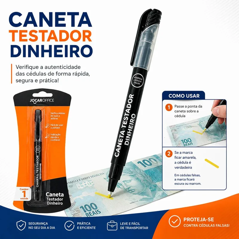 Caneta Testador Dinheiro Jocar C/01