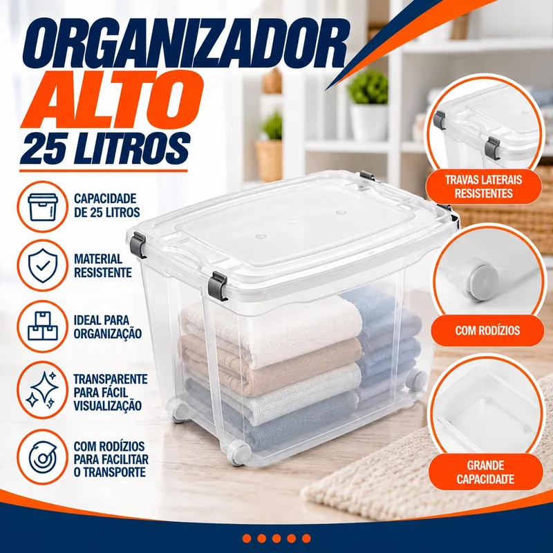Organizador Alto 25 Lts Jaguar (0668)