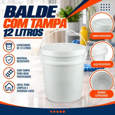 Balde C/tp 12 Lts Jaguar (0734)