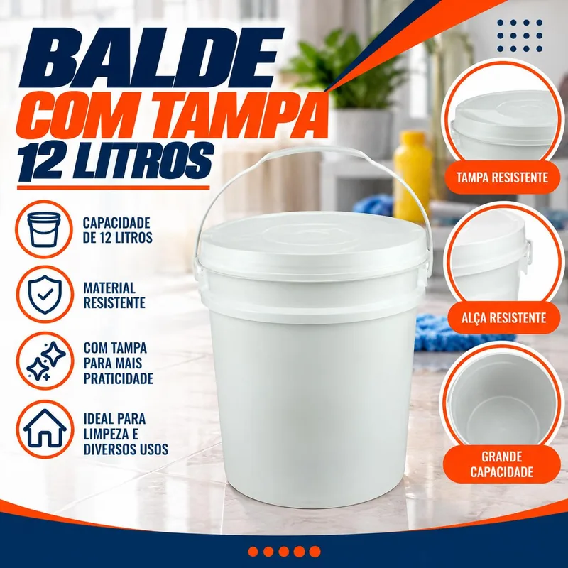 Balde C/tp 12 Lts Jaguar (0734)