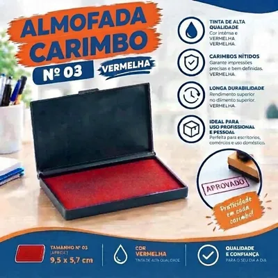 Almofada Carimbo N 03 Carbrink Vermelha
