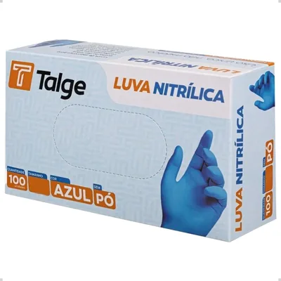 Luva Nitrilica Azul - G - C/100