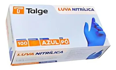 Luva Nitrilica Azul - P - C/100