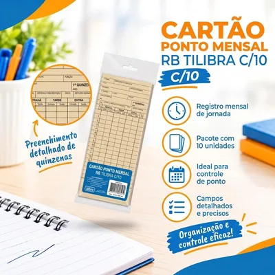 Cartao Ponto Mensal Rb Tilibra C/10 (290)