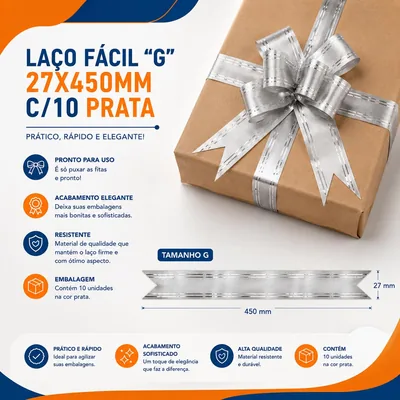 Laco Facil "g" 27X450MM C/10 Prata Best