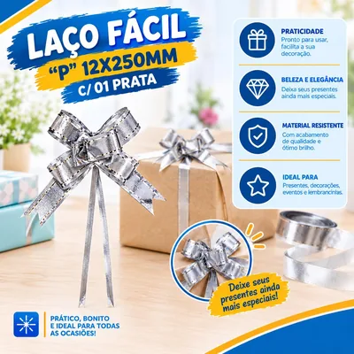 Laco Facil "p" 12X250MM C/10 Prata (124296)