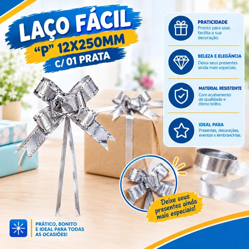 Laco Facil "p" 12X250MM C/10 Prata (124296)