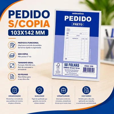 Pedido S/copia 103X142 Mm 50FLS COD.6687/10068 Unit