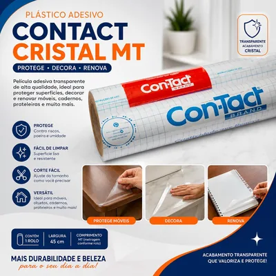 Plastico Ades. Contact Cristal Mt (5275)