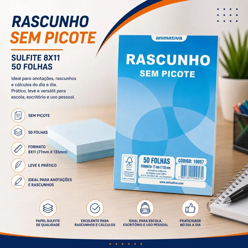 Rascunho Sulf. 8X11 S/picot. 50FLS (1024) C/01