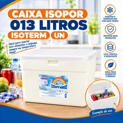 Caixa Isopor 013 Litros Isoterm Un