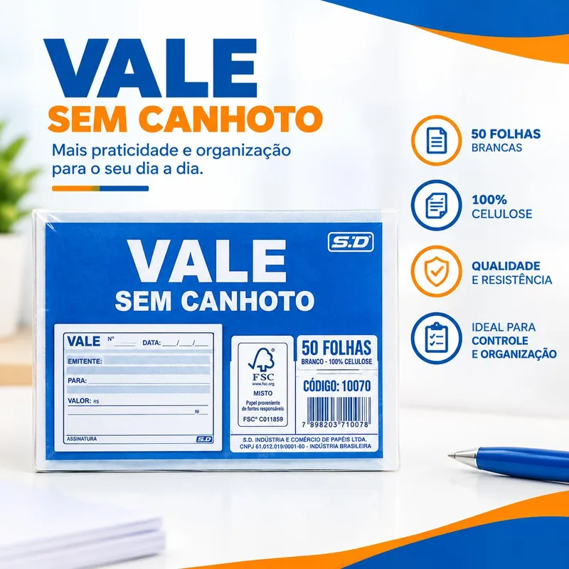 Vale S/ Canhoto 50FLS Branco 6752-0 S.d (146333)