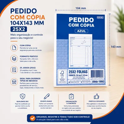 Pedido C/copia 104X143 Mm 25X2 COD.10062 S.d Unit (6616)