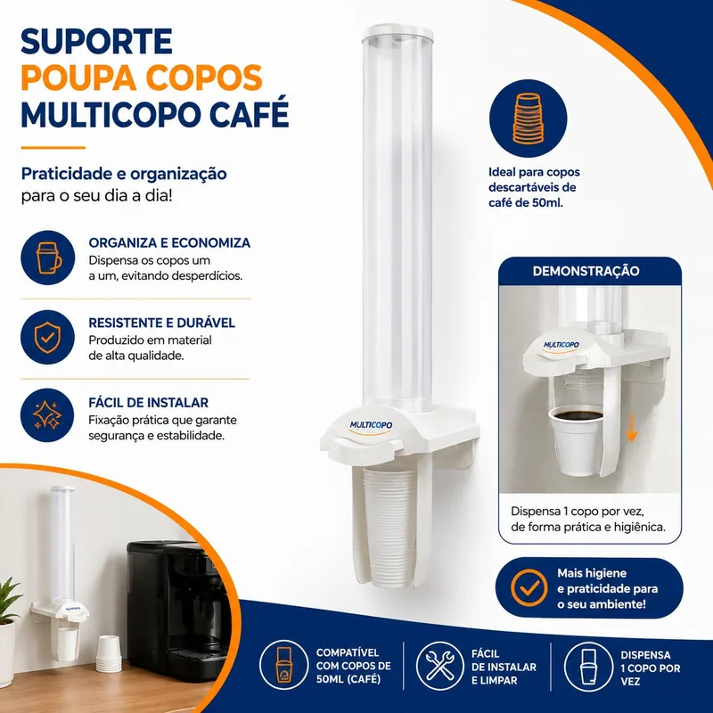 Suporte - Poupa Copos- Multicopo Cafe Un