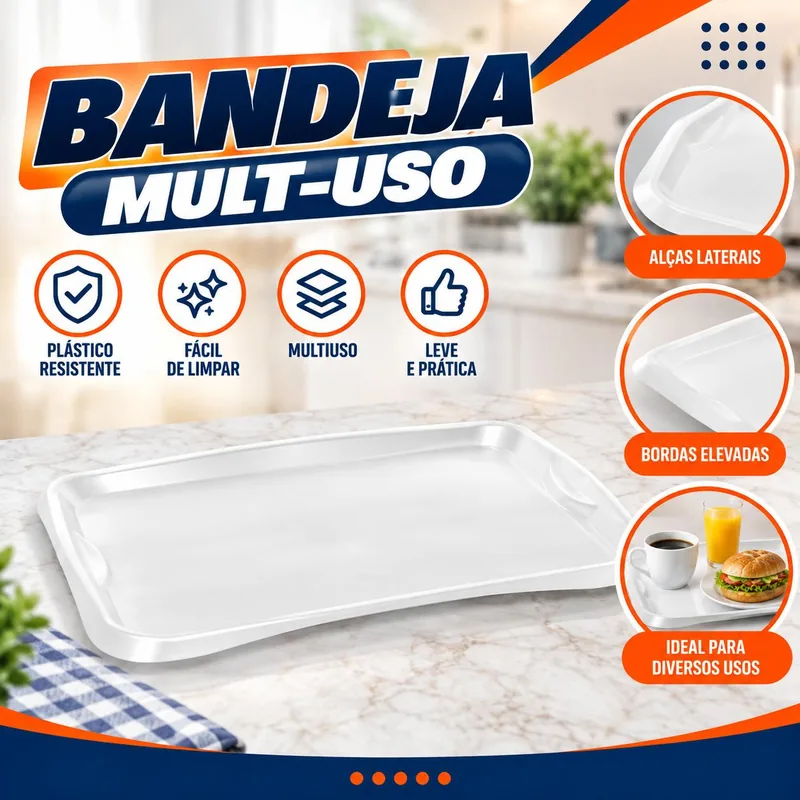 Bandeja Mult-uso Branca Jaguar Ref: 1562