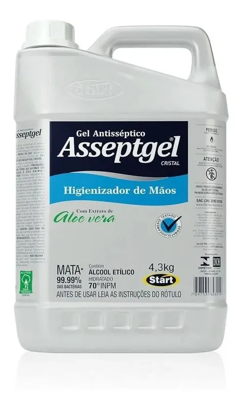 Alcool Gel Asseptgel 70 Inpm C/4,3KG (36838)