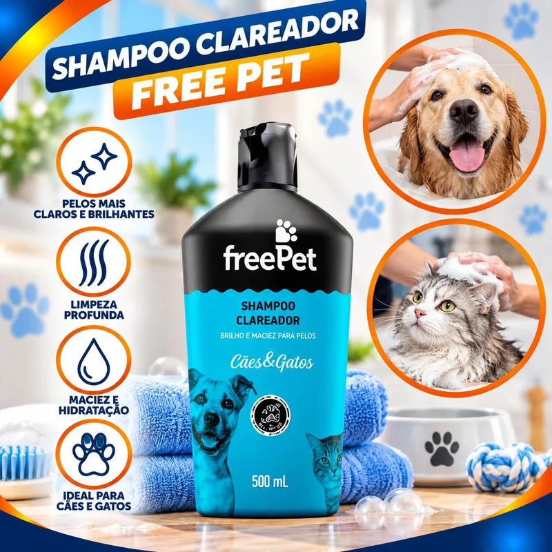 Shampoo Clareador Free Pet 500ML (11652)